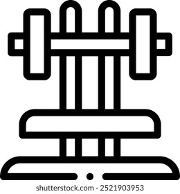 dumbbell icon. Thin Linear Style Design Isolated On White Background