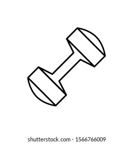 dumbbell icon trendy flat design