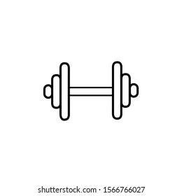 dumbbell icon trendy flat design