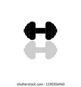 Dumbbell Icon in trendy flat style isolated on white background. Barbell symbol for your web design, logo, UI. Vector illustration, EPS10.
