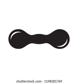 dumbbell icon in trendy flat style 