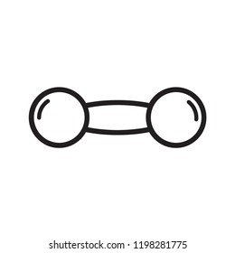 dumbbell icon in trendy flat style 
