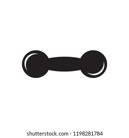 dumbbell icon in trendy flat style 