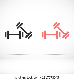 Dumbbell  icon vector 10 eps design