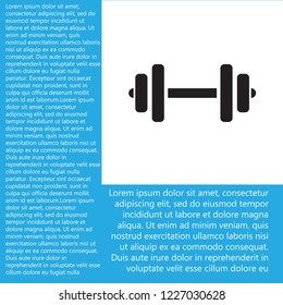 Dumbbell  icon vector 10 eps design