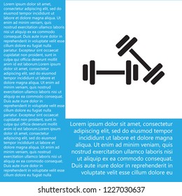 Dumbbell  icon vector 10 eps design