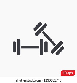 Dumbbell  icon vector 10 eps design