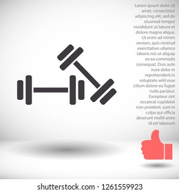 Dumbbell  icon vector 10 eps design