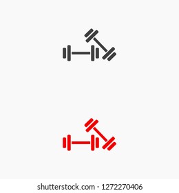 Dumbbell  icon vector 10 eps design