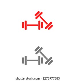 Dumbbell  icon vector 10 eps design