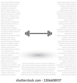 Dumbbell  icon vector 10 eps design