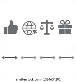 Dumbbell  icon vector 10 eps design