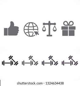Dumbbell  icon vector 10 eps design