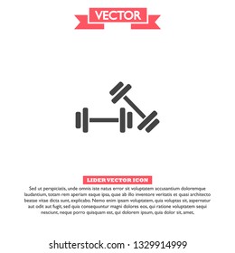 Dumbbell  icon vector 10 eps design