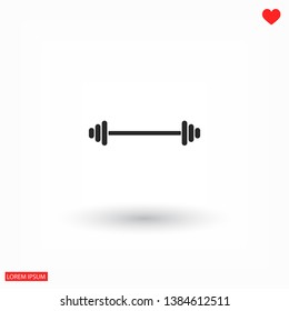 Dumbbell  icon vector 10 eps design. lorem ipsum Flat Design JPG