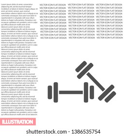 Dumbbell  icon vector 10 eps design. lorem ipsum Flat Design JPG