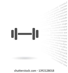 Dumbbell  icon vector 10 eps design. lorem ipsum Flat Design JPG