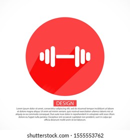 Dumbbell icon vector 10 eps design. lorem ipsum Flat Design JPG
