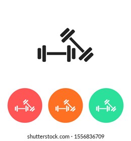 Dumbbell icon vector 10 eps design. lorem ipsum Flat Design JPG