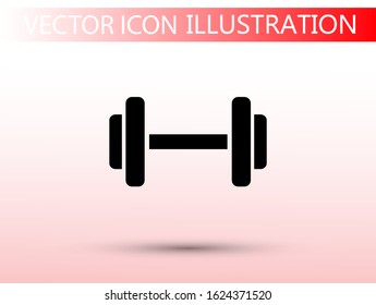 Dumbbell icon vector 10 eps design. lorem ipsum Flat Design JPG