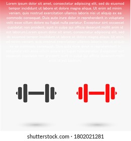 Dumbell Symbol, Vektor 10 eps Design. lorem ipsum flaches Design JPG