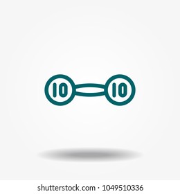 Dumbbell icon vector.