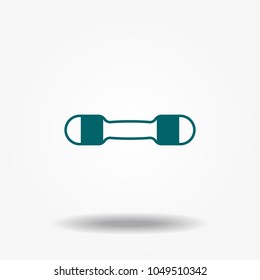 Dumbbell icon vector.