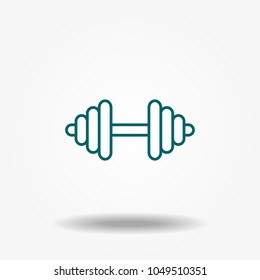 Dumbbell icon vector.