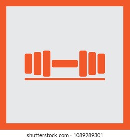 Dumbbell icon vector