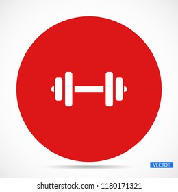 Dumbbell icon vector