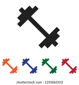 Dumbbell icon vector
