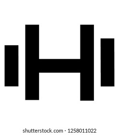 Dumbbell icon vector