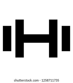Dumbbell icon vector
