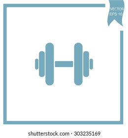 Dumbbell Icon Vector. 