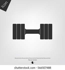 Dumbbell icon vector