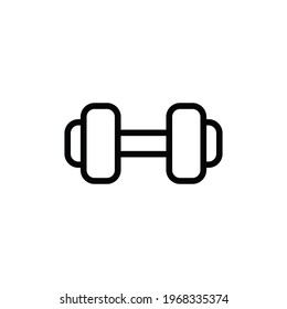 Dumbbell icon vector. Barbell sign