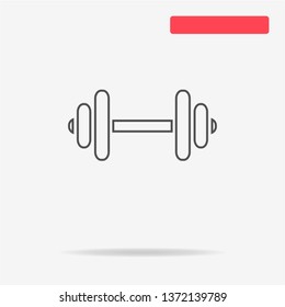 Dumbbell icon. Vector concept illustration for design.