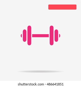 Dumbbell icon. Vector concept illustration for design.