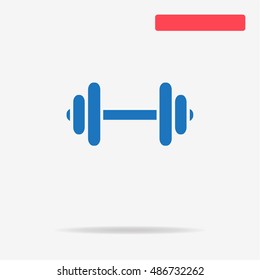 Dumbbell icon. Vector concept illustration for design.