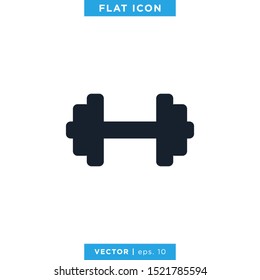 Dumbbell Icon Vector Design Template