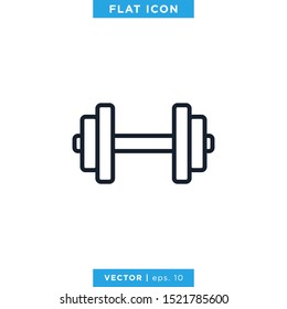 Dumbbell Icon Vector Design Template