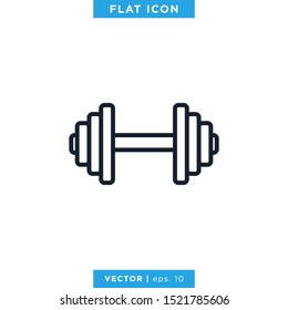 Plantilla de diseño del vector de iconos de dumbombo