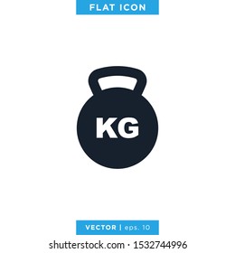 Dumbbell Icon Vector Design Template