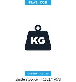 Dumbbell Icon Vector Design Template