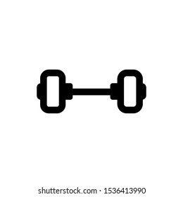 Dumbbell icon vector, filled flat sign, solid pictogram isolated on white. Symbol, logo illustration.
