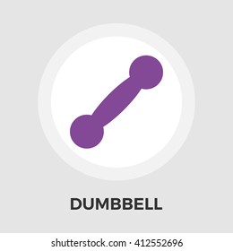 Dumbbell icon vector. Flat icon isolated on the white background. Editable EPS file. Vector illustration.