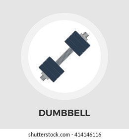 Dumbbell icon vector. Flat icon isolated on the white background. Editable EPS file. Vector illustration.