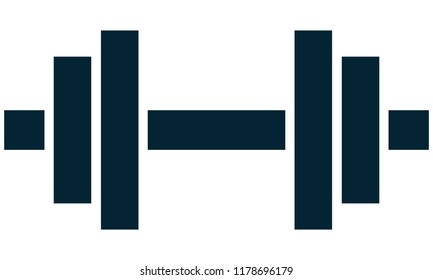 Dumbbell Icon Vector Illustration.