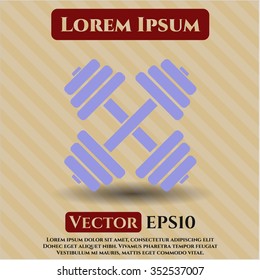 Dumbbell icon vector illustration