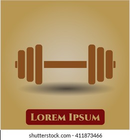 Dumbbell icon vector illustration